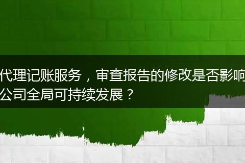 代理记账服务，审查报告的修改是否影响公司全局可持续发展？