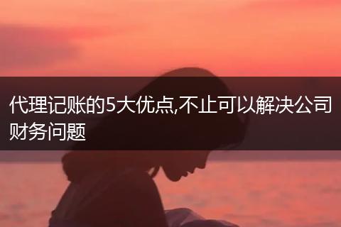 代理记账的5大优点,不止可以解决公司财务问题