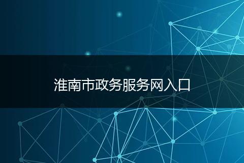 淮南市政务服务网入口