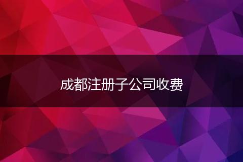 成都注册子公司收费