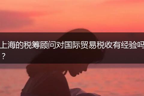 上海的税筹顾问对国际贸易税收有经验吗？