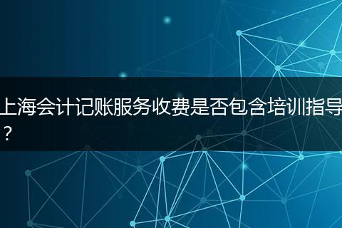 上海会计记账服务收费是否包含培训指导？