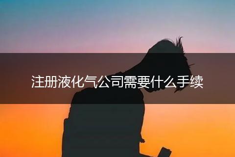 注册液化气公司需要什么手续