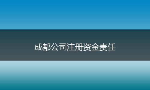 成都公司注册资金责任