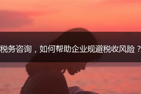 税务咨询，如何帮助企业规避税收风险？