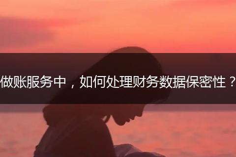 做账服务中，如何处理财务数据保密性？
