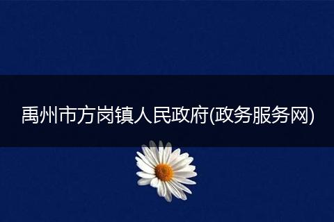 禹州市方岗镇人民政府(政务服务网)