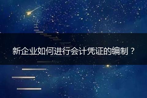 新企业如何进行会计凭证的编制？