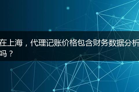 在上海，代理记账价格包含财务数据分析吗？