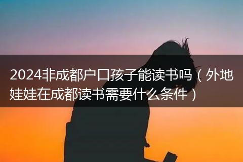 2024非成都户口孩子能读书吗（外地娃娃在成都读书需要什么条件）