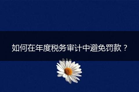 如何在年度税务审计中避免罚款？