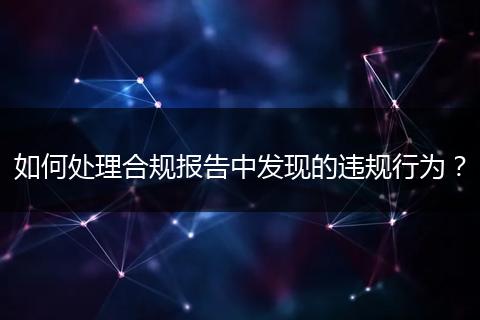 如何处理合规报告中发现的违规行为？