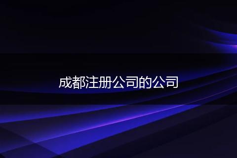 成都注册公司的公司