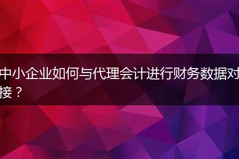 中小企业如何与代理会计进行财务数据对接？