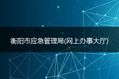衡阳市应急管理局(网上办事大厅)