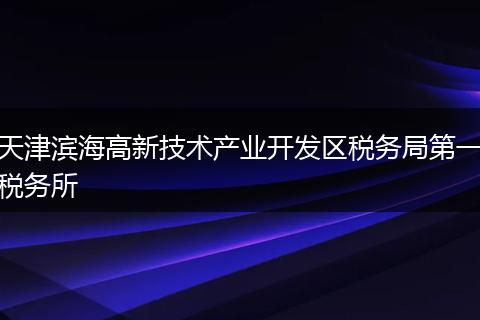 天津滨海高新技术产业开发区税务局第一税务所