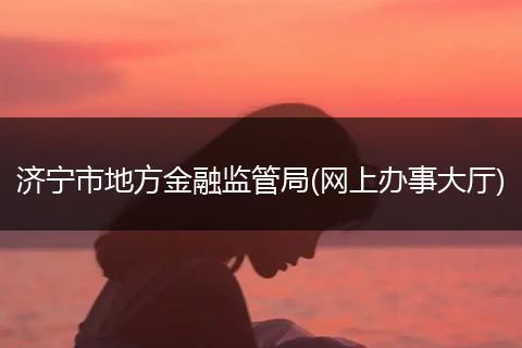 济宁市地方金融监管局(网上办事大厅)
