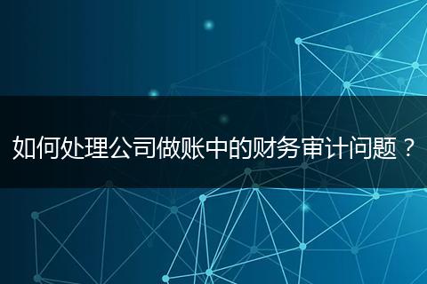 如何处理公司做账中的财务审计问题？