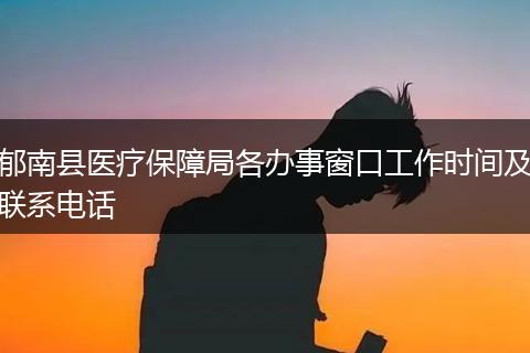 郁南县医疗保障局各办事窗口工作时间及联系电话