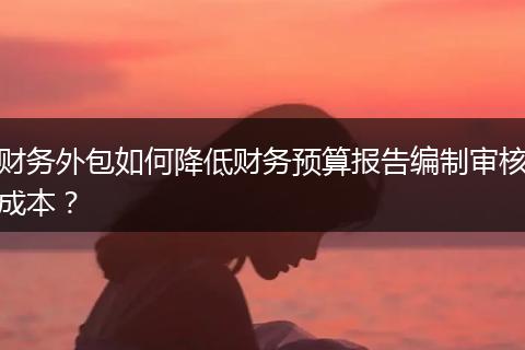 财务外包如何降低财务预算报告编制审核成本？