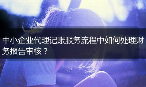 中小企业代理记账服务流程中如何处理财务报告审核？