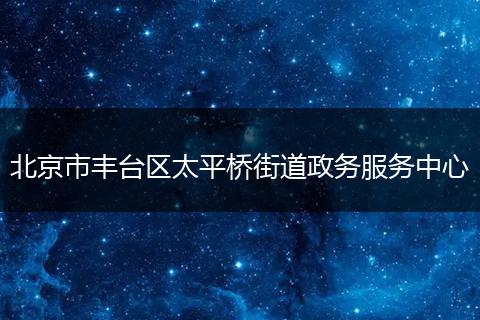 北京市丰台区太平桥街道政务服务中心