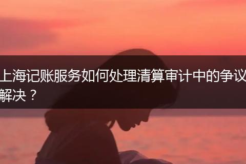 上海记账服务如何处理清算审计中的争议解决?