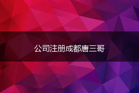 公司注册成都唐三哥