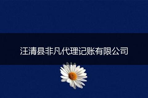 汪清县非凡代理记账有限公司