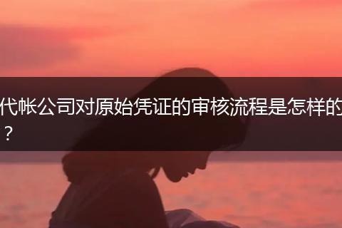 代帐公司对原始凭证的审核流程是怎样的？