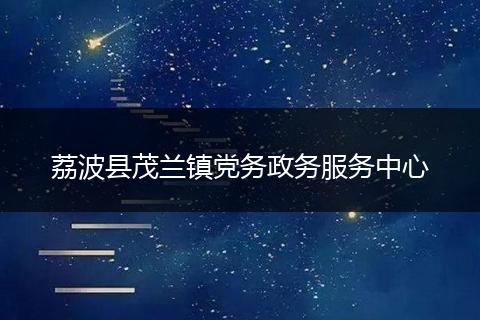 荔波县茂兰镇党务政务服务中心
