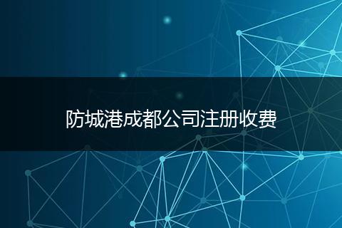 防城港成都公司注册收费