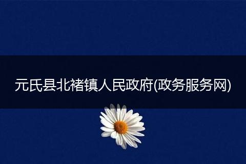 元氏县北褚镇人民政府(政务服务网)