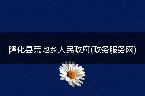 隆化县荒地乡人民政府(政务服务网)