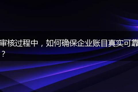 审核过程中，如何确保企业账目真实可靠？