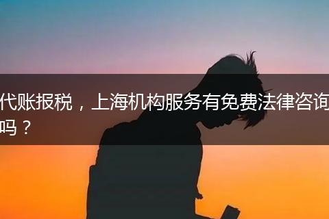 代账报税，上海机构服务有免费法律咨询吗？