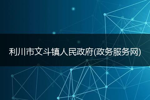 利川市文斗镇人民政府(政务服务网)