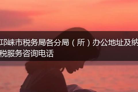 邛崃市税务局各分局（所）办公地址及纳税服务咨询电话