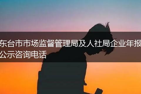 东台市市场监督管理局及人社局企业年报公示咨询电话