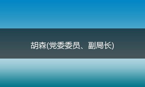 胡森(党委委员、副局长)