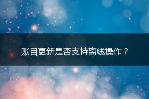 账目更新是否支持离线操作？