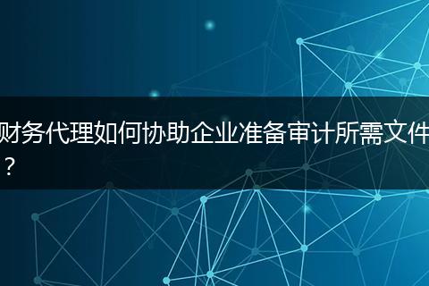财务代理如何协助企业准备审计所需文件？