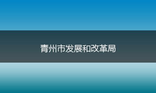 青州市发展和改革局