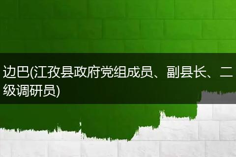 边巴(江孜县政府党组成员、副县长、二级调研员)
