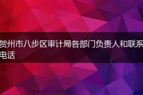 贺州市八步区审计局各部门负责人和联系电话