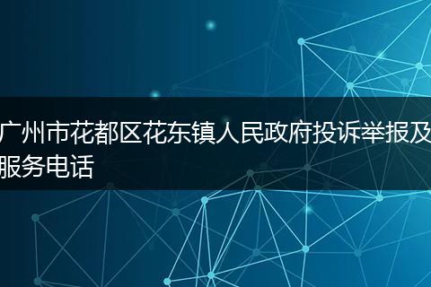 广州市花都区花东镇人民政府投诉举报及服务电话