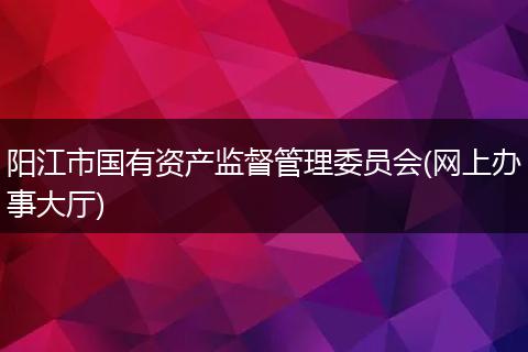 阳江市国有资产监督管理委员会(网上办事大厅)