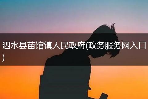 泗水县苗馆镇人民政府(政务服务网入口)
