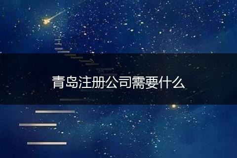 青岛注册公司需要什么