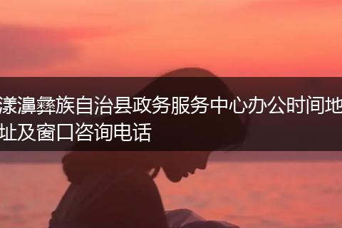 漾濞彝族自治县政务服务中心办公时间地址及窗口咨询电话